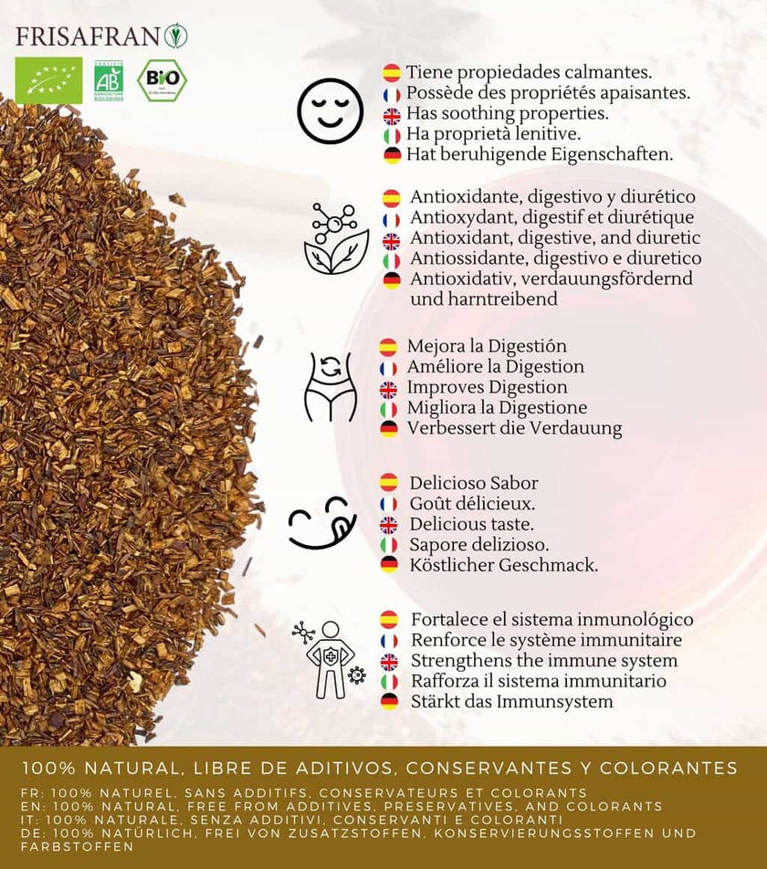 Infusión De Rooibos Naranja Ecológica En Granel | Calidad | Frisafran 100 G_2