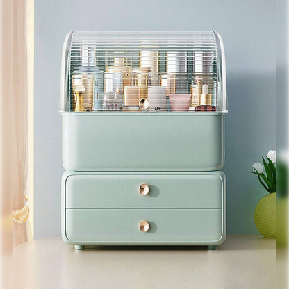 Joybos - Caja Para Organización Y Almacenaje De Cosmeticos 2en1 Verde