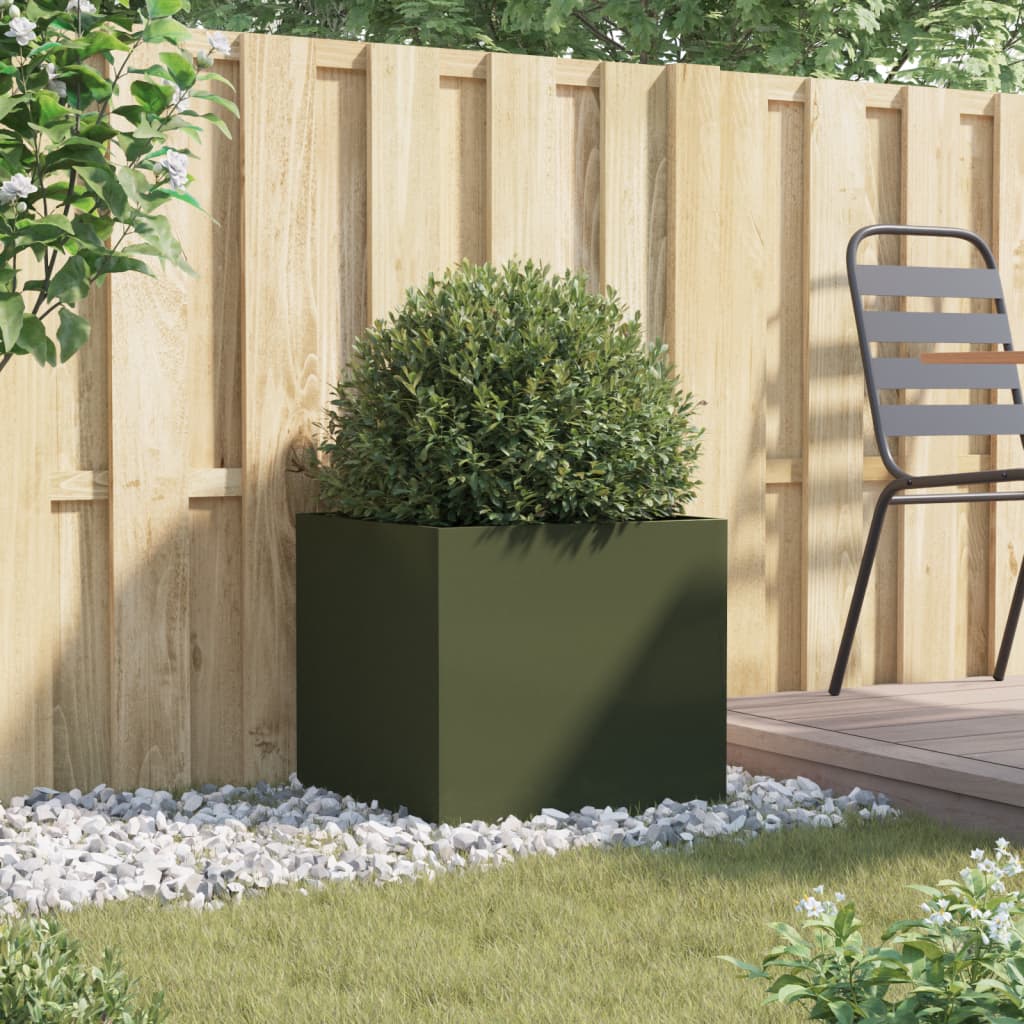 Jardinera Acero Verde Oliva 49x47x46 Cm_2