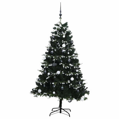 Vidaxl Árbol Navidad Artificial Con Bisagras 150 Led Y Bolas 120 Cm_3