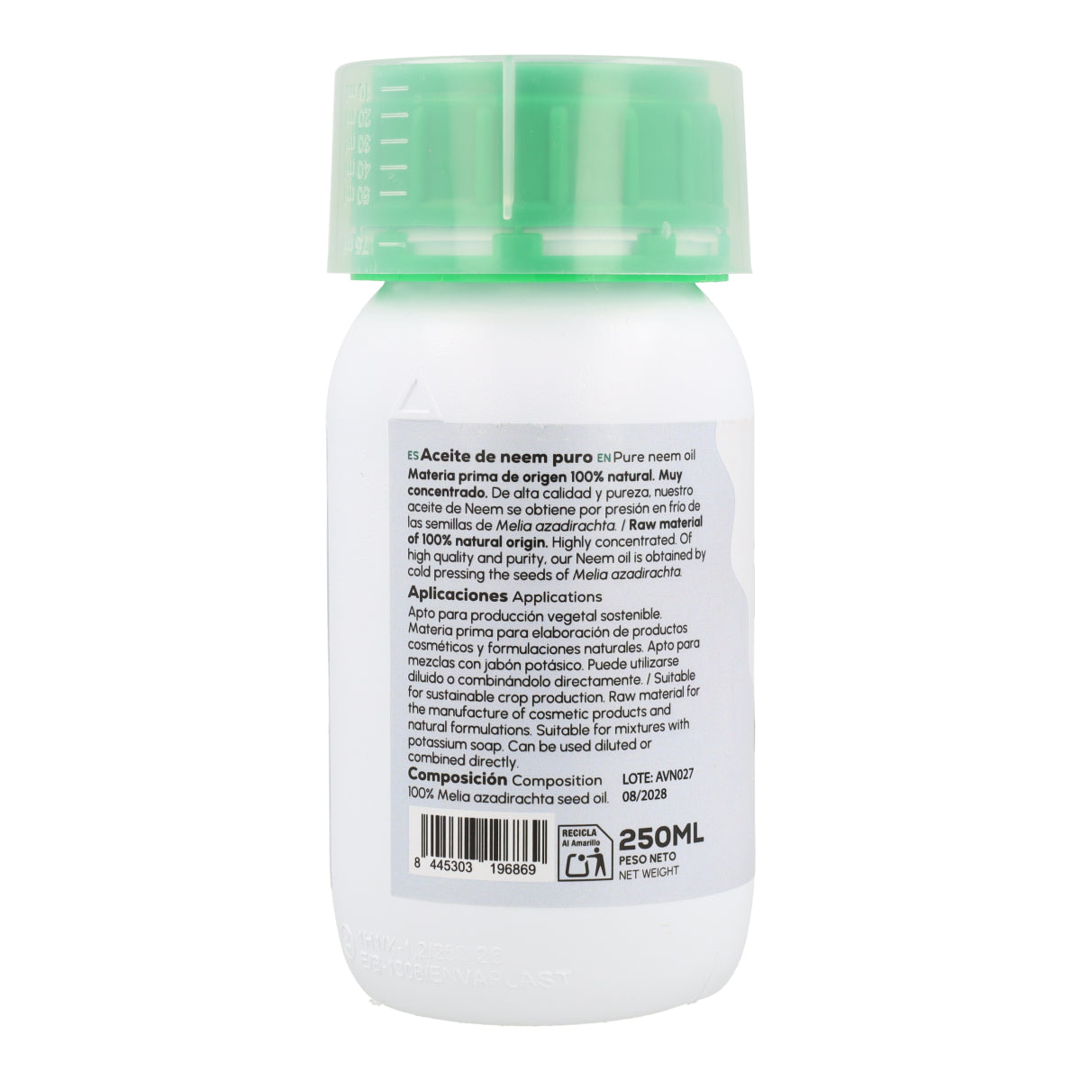 Aceite de Neem 100% Puro y Natural Planeta Huerto 250ml