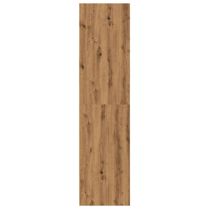 Armario De Madera De Ingeniería Roble Artesanal 30x50x200 Cm_5