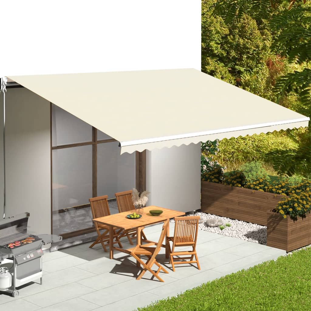 Tela De Repuesto Para Toldo Crema 6x3,5 M Poliéster_1
