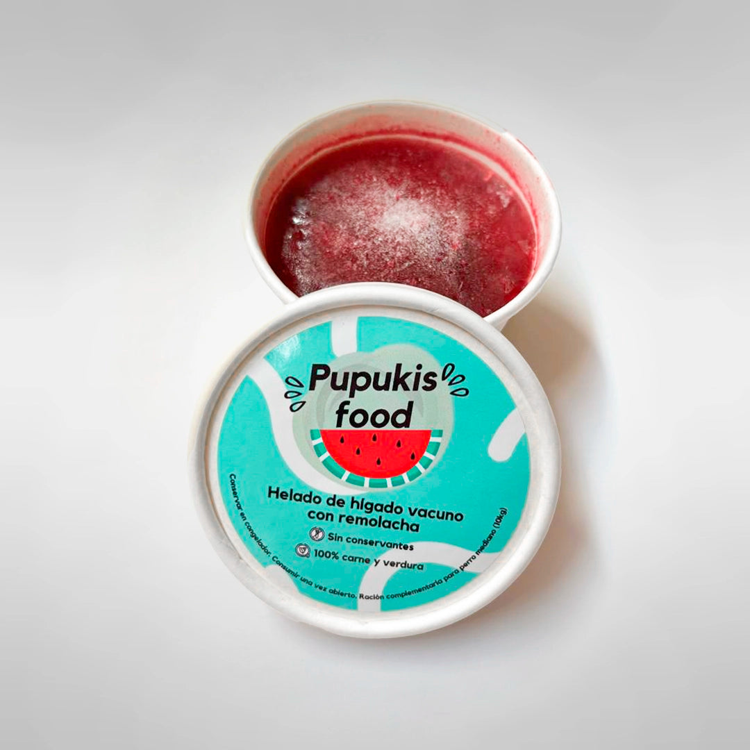 Helado De Hígado De Vacuno Con Remolacha - 100% Natural