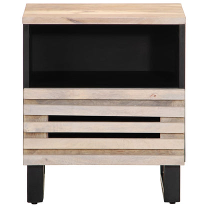 Mesitas De Noche 2 Uds Madera De Mango Blanqueado 40x34x46 Cm_2