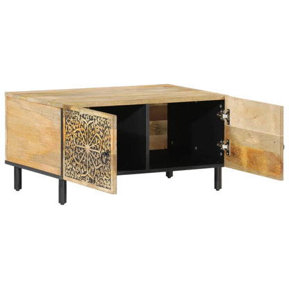 Mesa De Centro De Madera Maciza De Pino 80x50x40 Cm_2