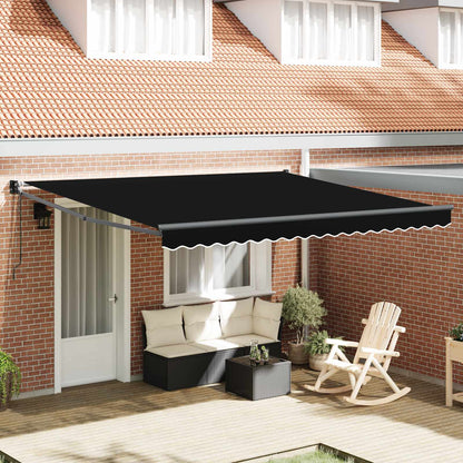 Toldo Negro 400 X 300 Cm Poliéster Y Metal_1