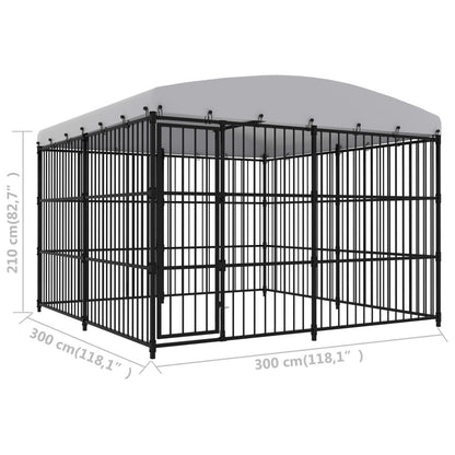 Vidaxl Perrera De Exterior Con Techo 300x300x210 Cm_4