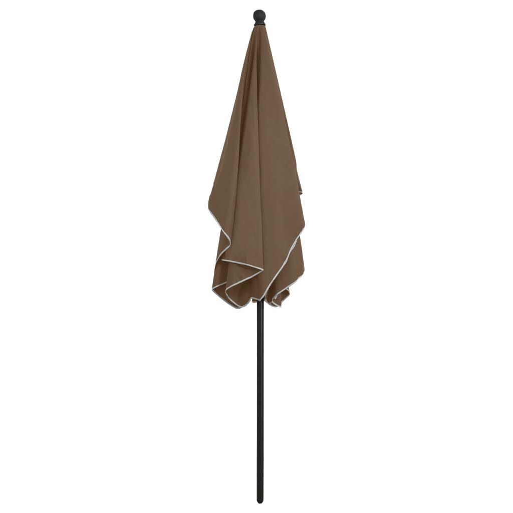 Vidaxl Sombrilla De Jardín Con Palo Gris Taupe 210x140 Cm_3