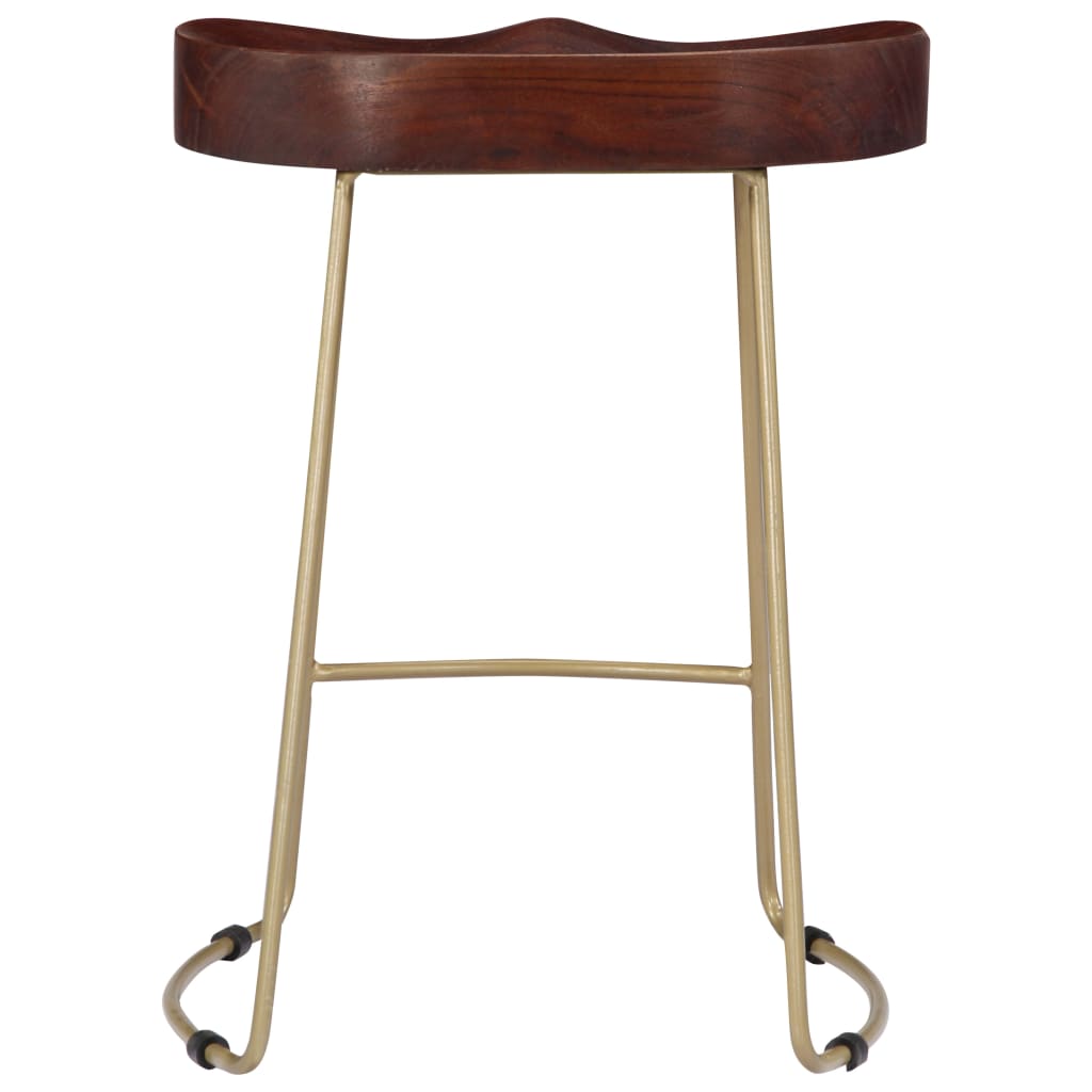 Taburetes De Cocina Gavin 2 Unidades Madera Maciza De Mango_2