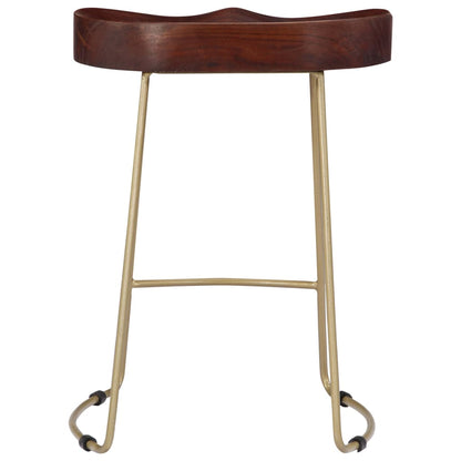 Taburetes De Cocina Gavin 2 Unidades Madera Maciza De Mango_2