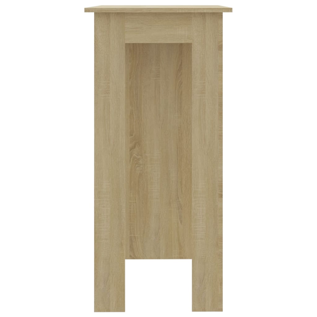 Mesa Bar Con Estante Contrachapada Roble Sonoma 102x50x103,5 Cm_2