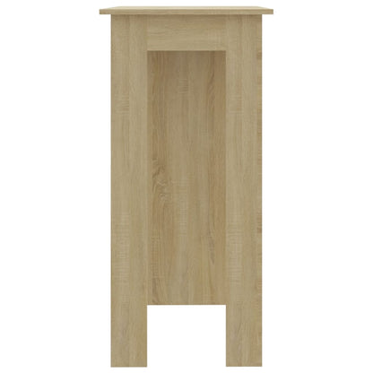 Mesa Bar Con Estante Contrachapada Roble Sonoma 102x50x103,5 Cm_2