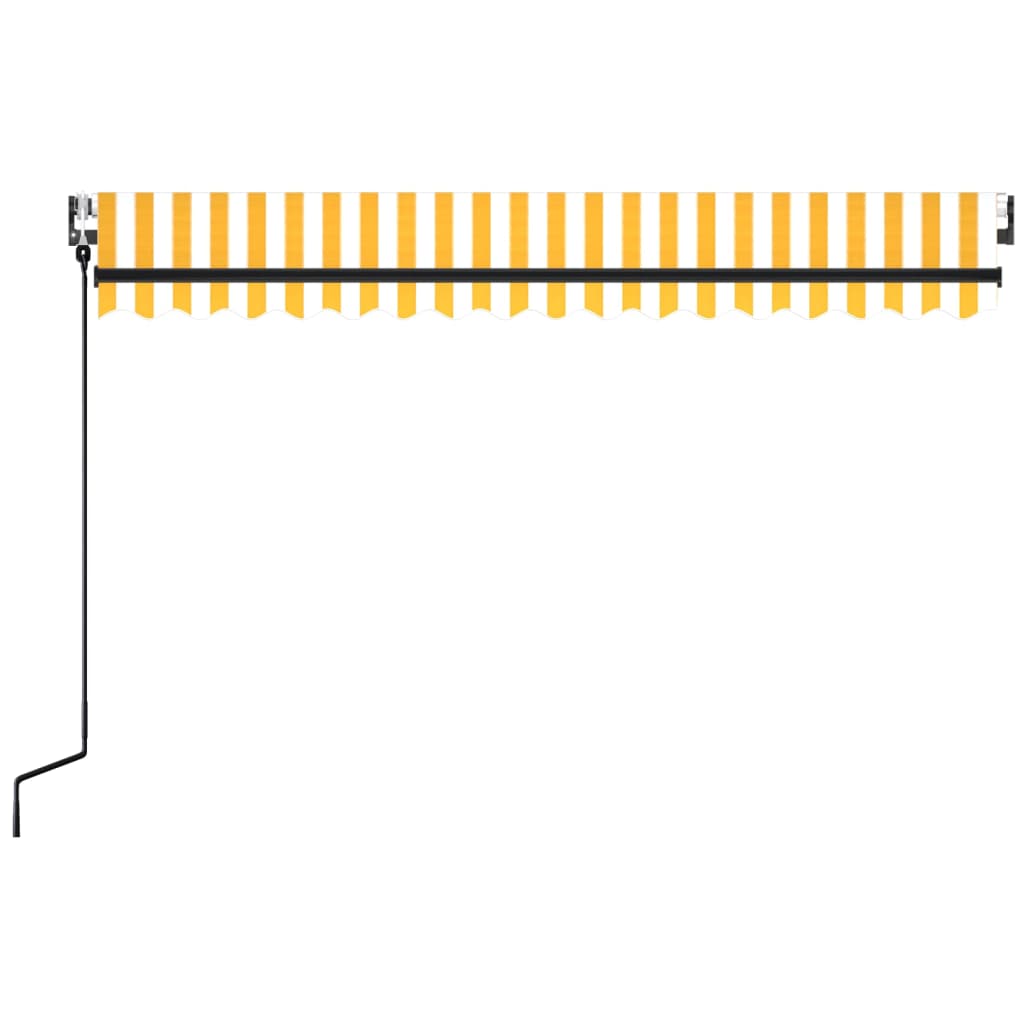 Toldo Retráctil Automático Amarillo Y Blanco 450x350 Cm_3