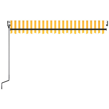 Toldo Retráctil Automático Amarillo Y Blanco 450x350 Cm_3