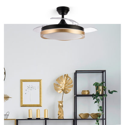 Ventilador Dc Blondi Negro/oro 3aspas 107d 7200lm 6vel 3000k,4500k,6000k, Remoto+temporizador+memoria_2