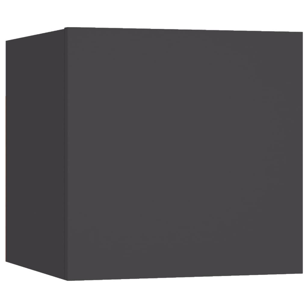 Mesita De Noche Madera De Ingeniería Gris 30,5x30x30 Cm_0