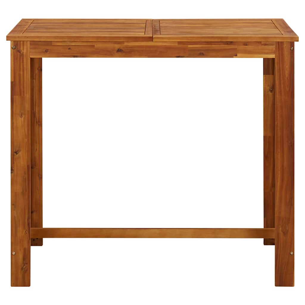 Mesa De Bar De Madera De Acacia Maciza 120x60x105 Cm_2