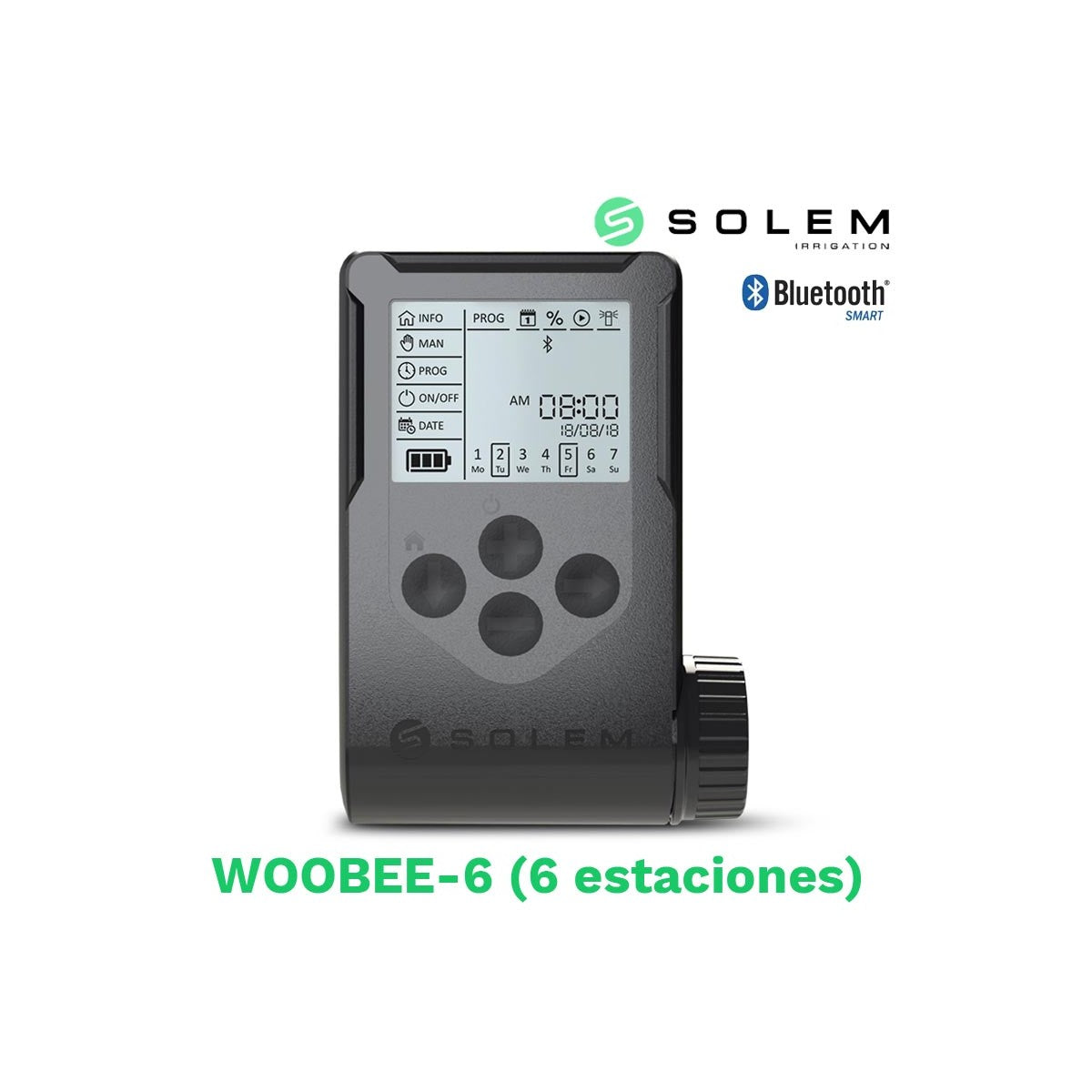 Programador Solem Woobee 6 Estaciones (batería/pantalla/bluetooth) - Control Práctico De Riego_0