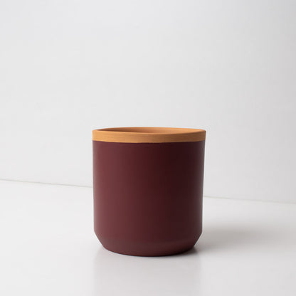 Macetero de Terracota Rojo Ciruela 13 cm – Hecho a Mano por Artesanos, Maceta Decorativa - Resetea_0