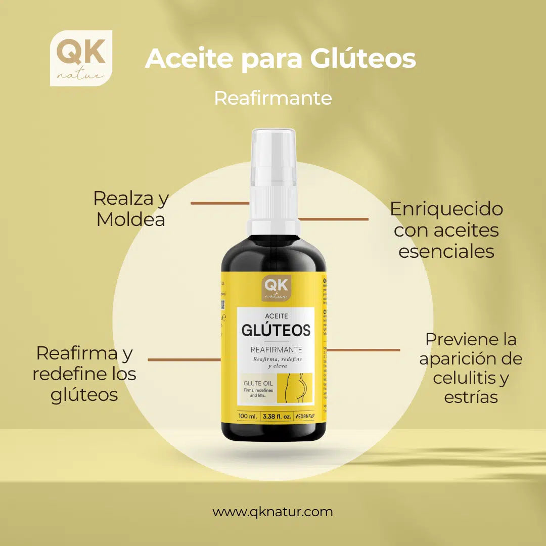 QKnatur - Aceite Para Glúteos Reafirmante 100 Ml. Reafirma Y Eleva Los Glúteos. Previene La Aparición De Celulitis_4