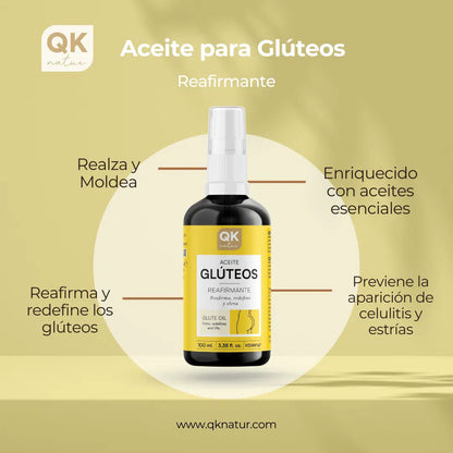 QKnatur - Aceite Para Glúteos Reafirmante 100 Ml. Reafirma Y Eleva Los Glúteos. Previene La Aparición De Celulitis_4