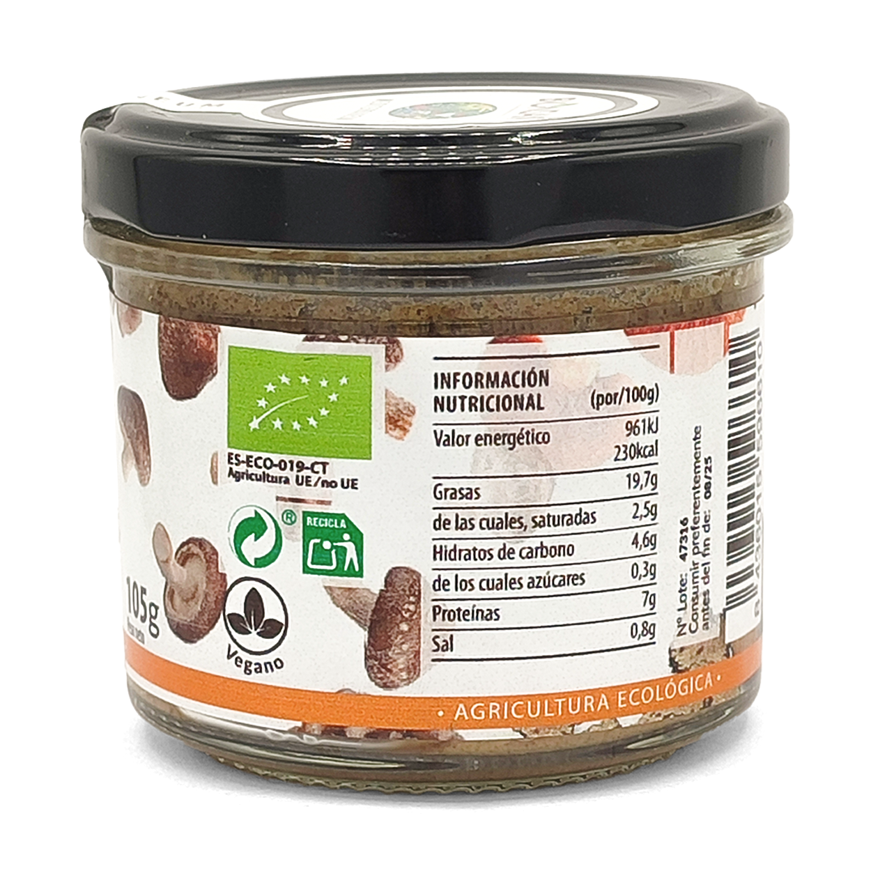 Paté De 5 Setas Con Trufa Ecológico 105gr_2