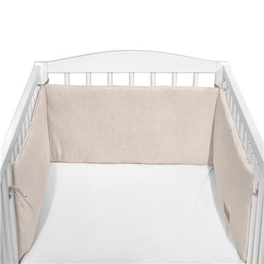 Chichonera Para Cuna 180x30 Velour Algodón Beige_0