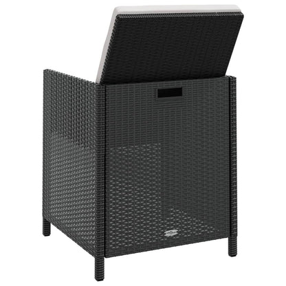 Vidaxl Set Comedor De Jardín 9 Pzas Ratán Sintético Y Madera Negro_4