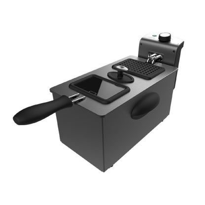 Freidora De Aceite De 3 Litros Cleanfry 3000 Dark. 2180 W, Acero Inoxidable, Filtro Oilclean, Tapa Con Ventana Y Filtro Antiolores, Totalmente Desmo_0