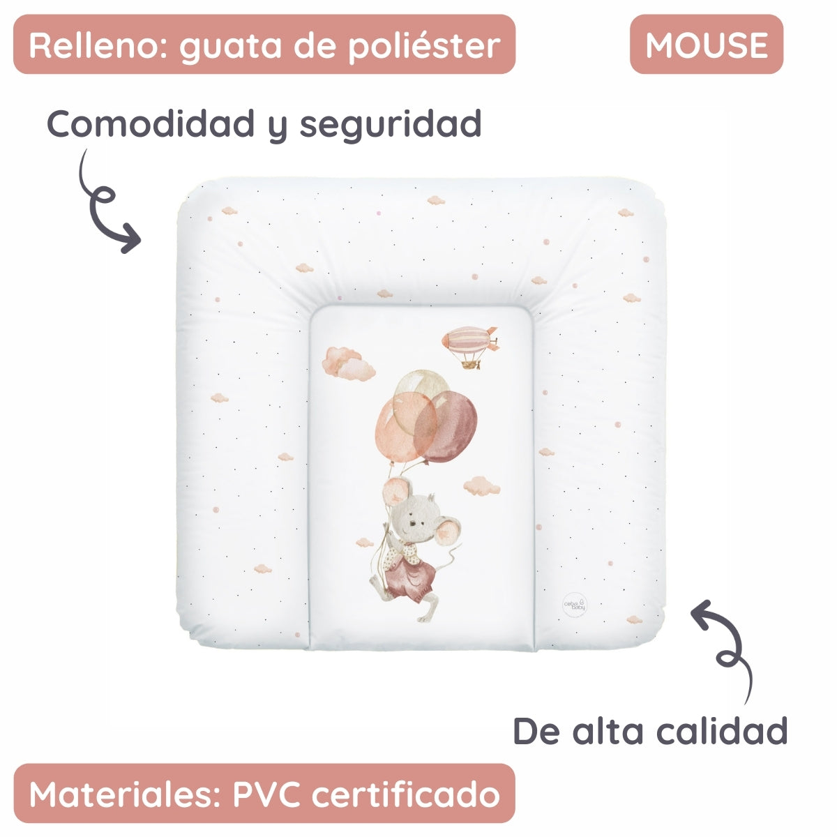 Basic Cambiador Blando Para Comoda T-m Ceba Baby | Más Superficie, Más Comodidad En Cada Cambio_1