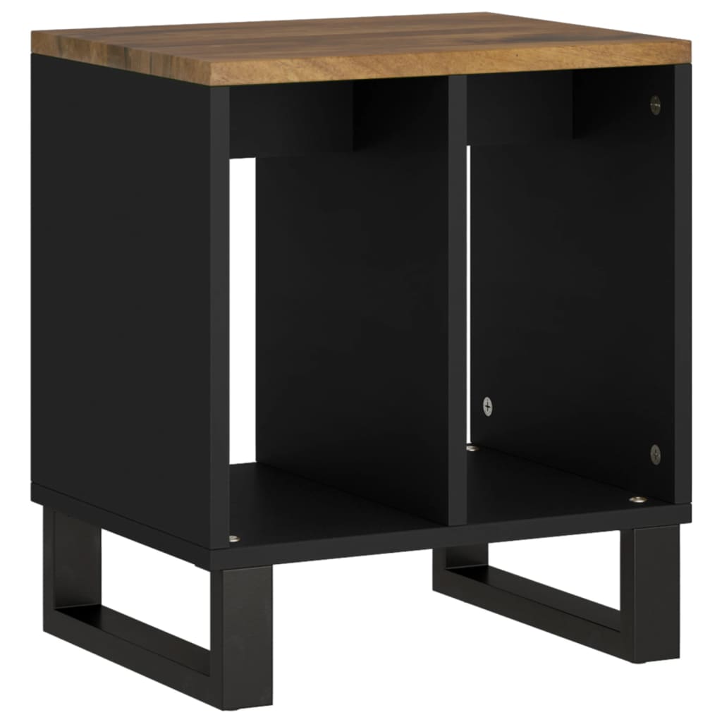Mesa Auxiliar Madera Maciza Mango Y Tecnológica 40x31x46 Cm_0
