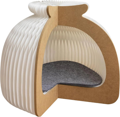 Cama Plegable Para Gatos, Papel Kraft Y Cartón Reciclado_0