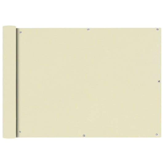 Vidaxl Toldo Para Balcón Tela Oxford 75x600 Cm Crema_0