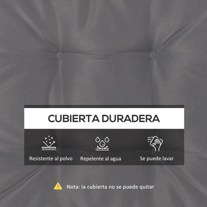 Outsunny Conjunto De Cojines Para Sillas De Comedor 42x42x5 Cm Gris Oscuro_4