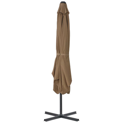 Vidaxl Sombrilla De Jardín Con Palo De Acero Taupe 250x250 Cm_3