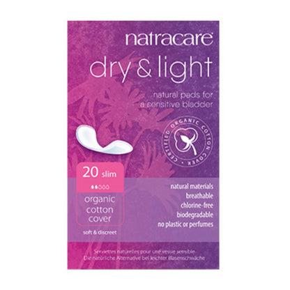 Compresas dry-light incontinencia Natracare 20 Uds