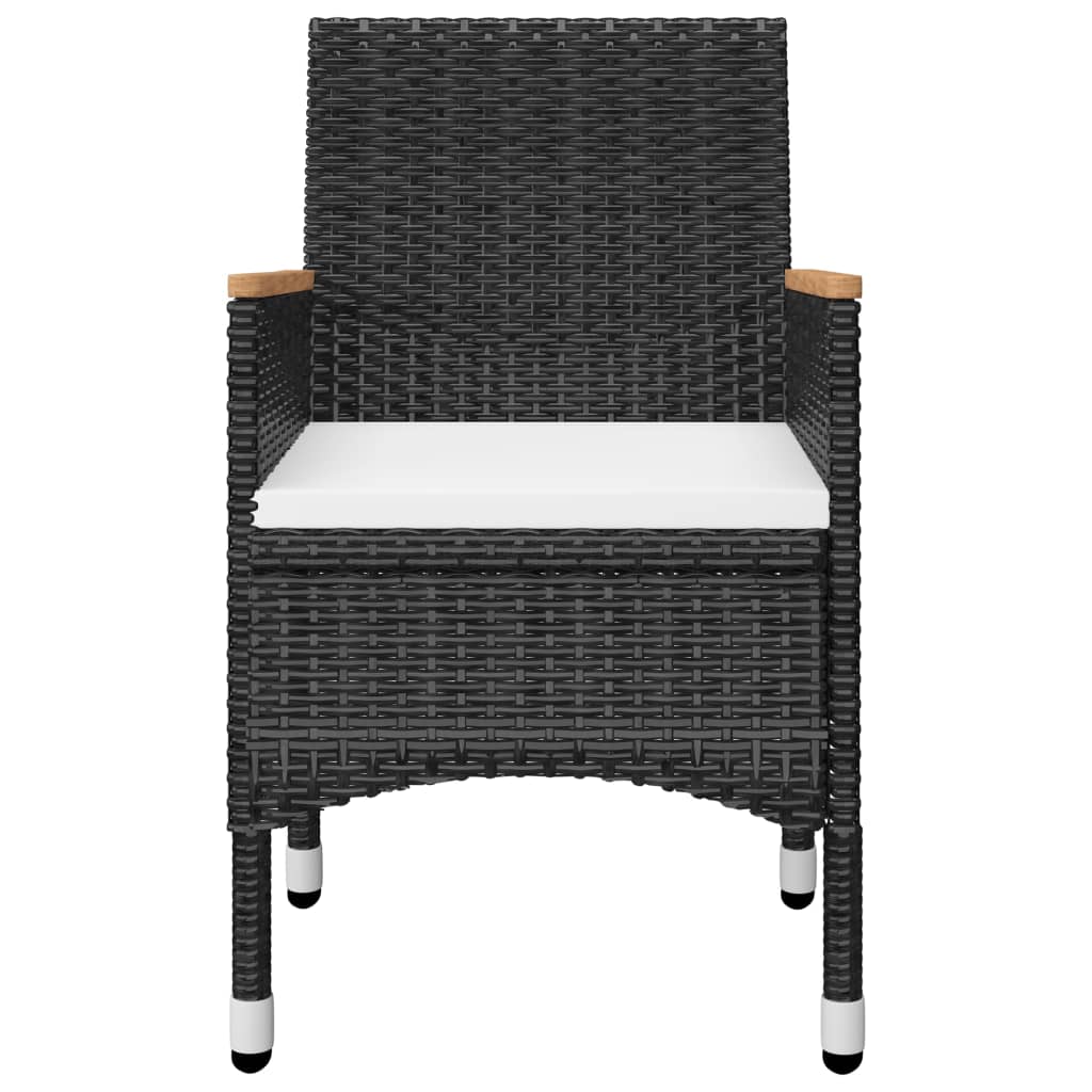 Juego De Comedor De Jardín De 5 Piezas Negro / Vetonek_0