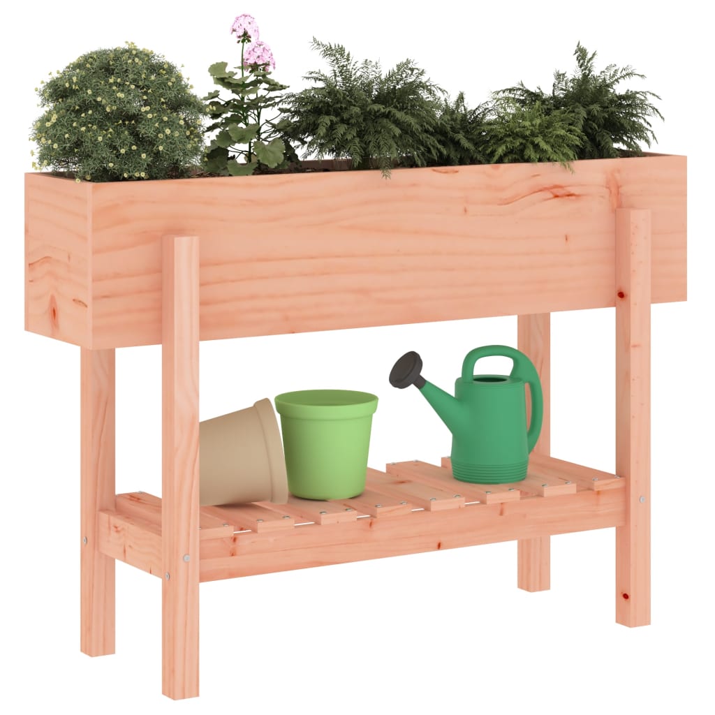 Arriate Elevado Jardín Madera Maciza Abeto Douglas 101x30x69 Cm_2