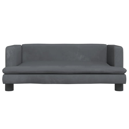 Cama Para Perros De Terciopelo Gris Oscuro 80x45x30 Cm / Vetonek_1