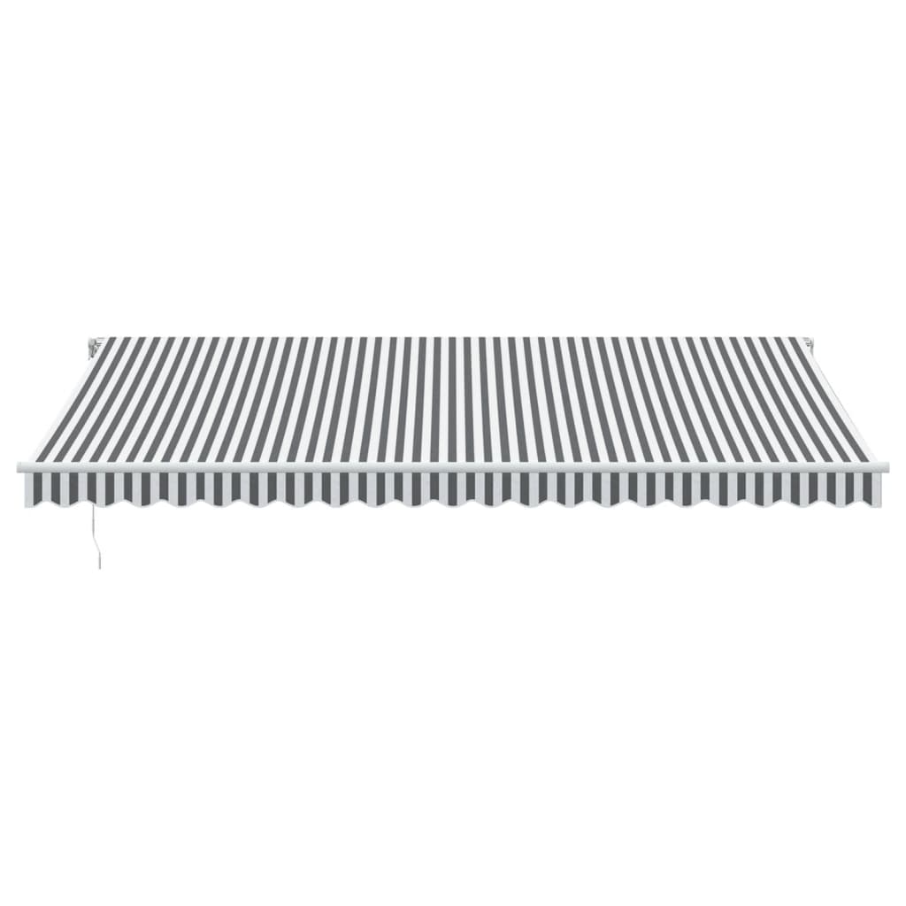 Toldo Retráctil Manual Luz Led Antracita Y Blanco 500x350 Cm_3