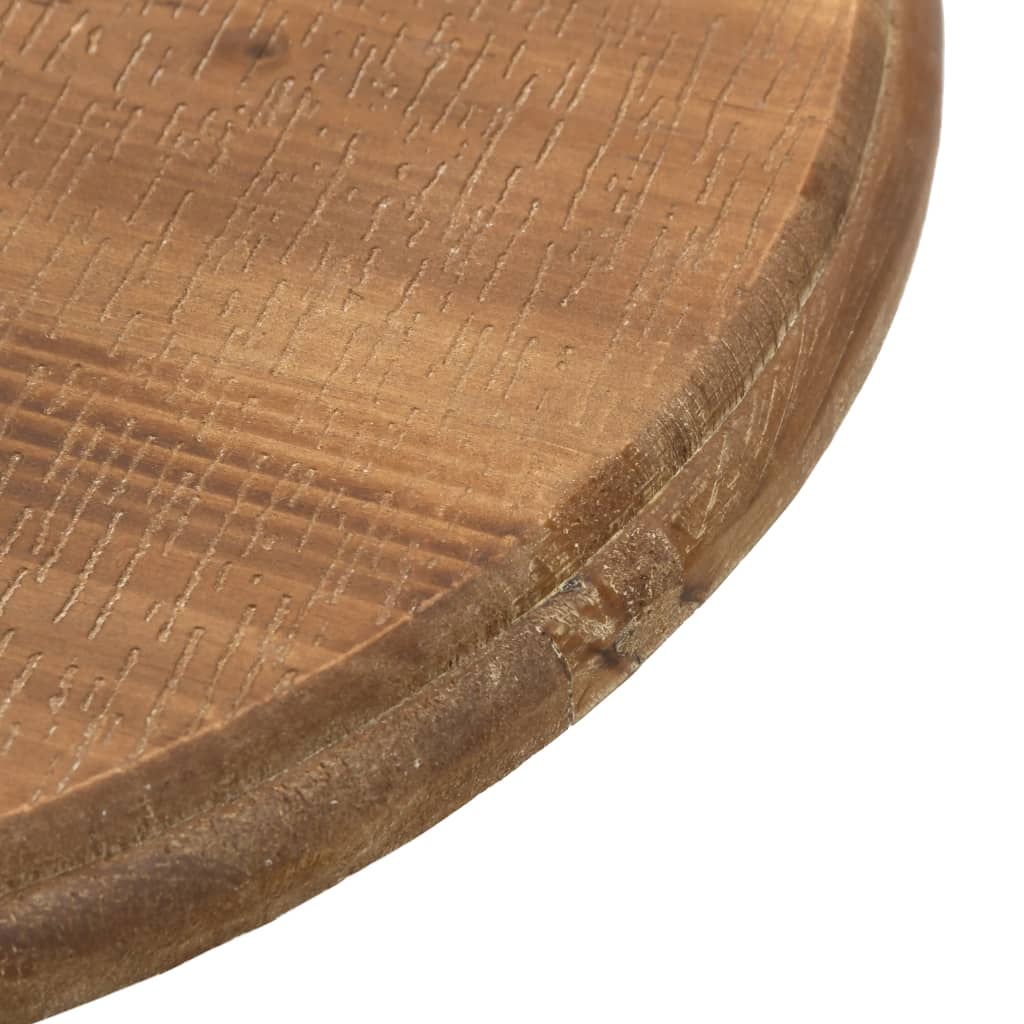 Mesa Auxiliar De Madera De Abeto Maciza Marrón 40x64 Cm_2