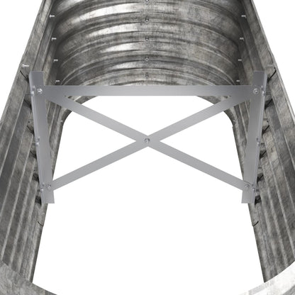 Jardinera De Acero Galvanizado Plateado 114x40x68 Cm_4