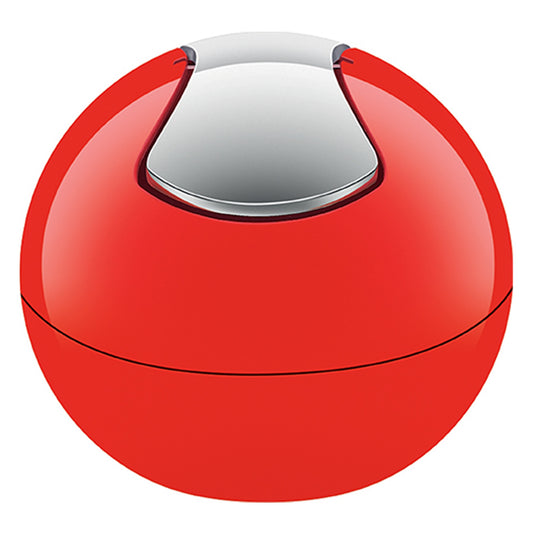 Spirella Colección Bowl, Papelera Ø16 X 14 Cm (1 Litro), Poliestirol, Rojo_0