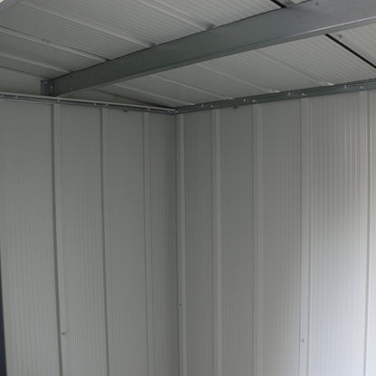 Caseta Jardín Eco Pent Roof 8×4 Metal Gris Antracita_5