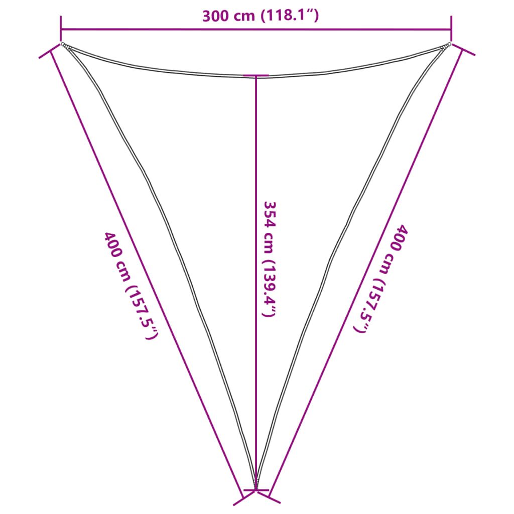 Vidaxl Toldo De Vela Poliéster Oxford 100% Arena 3x4x4 M_2