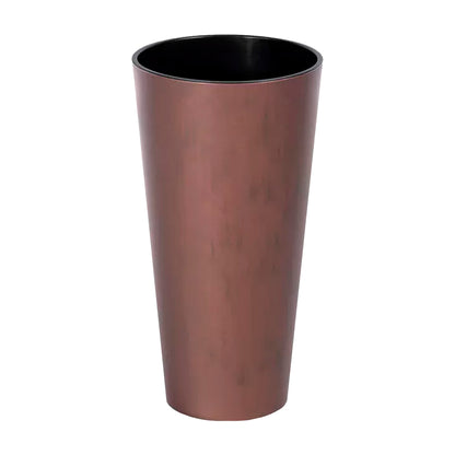Maceta Tubus Slim Corten 8l., Con Depósito, Dimensiones (mm) 200x200x381, Color Cobre_0