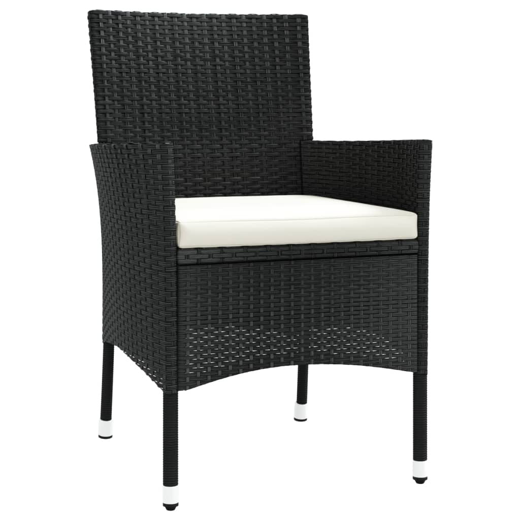 Vidaxl Set De Comedor Jardín 11 Pzas Con Cojines Ratán Sintético Negro_3