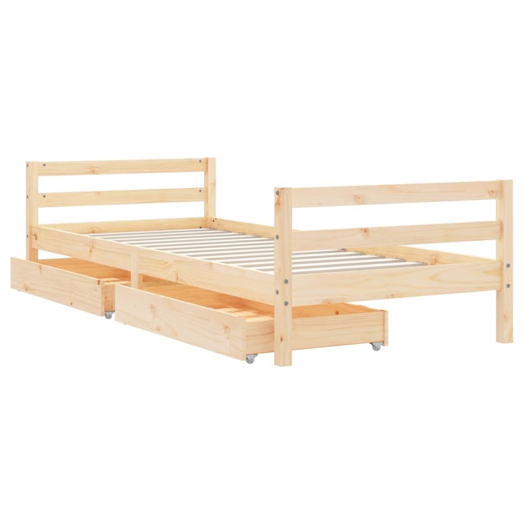 Vidaxl Estructura De Cama Para Niños Con Cajones Madera Pino 80x200 Cm_3
