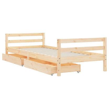 Vidaxl Estructura De Cama Para Niños Con Cajones Madera Pino 80x200 Cm_3